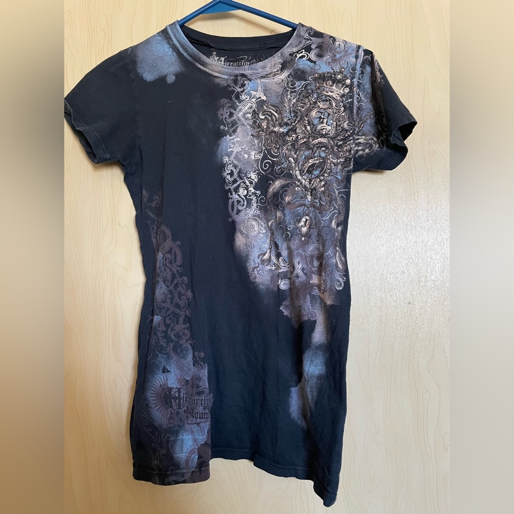 hierarchy couture Pattern T-shirt EUC